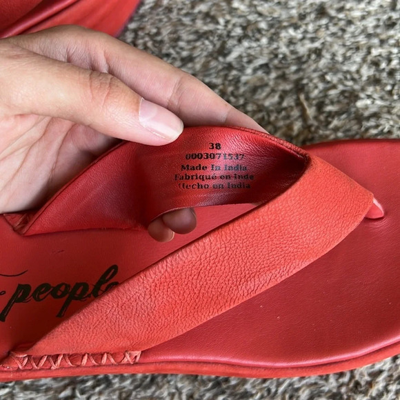 Free People‎ Women’s Size 38 (7) Haven Thong Platform Sandal Flame - Picture 8 of 8